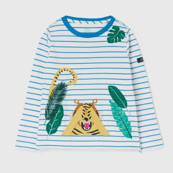 JOULES Chomp Long Sleeve Applique T-Shirt 7Y - Picture 1 of 5